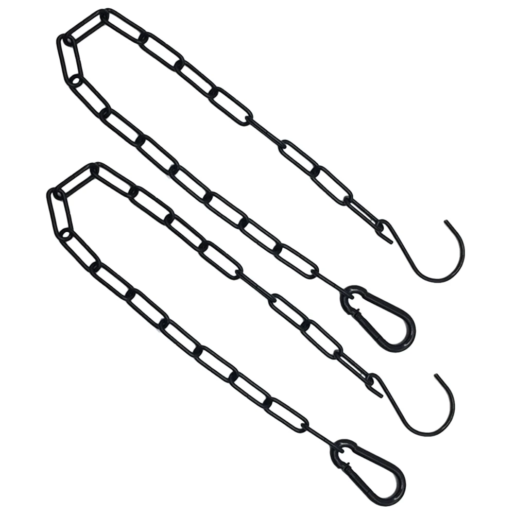 

Hanging Chain S Hook Hiking Buckle Iron for Bird Feeder Planter Durable Heavy Duty Adjustable Suitable for Lantern Ornaments