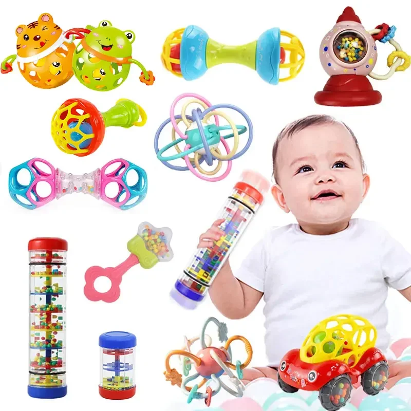 Sensory Baby Toys 0 12 Months Rattle Games for Babies Development Teething Toys Baby Teether Rattle Toys For Children 1 2 Years
