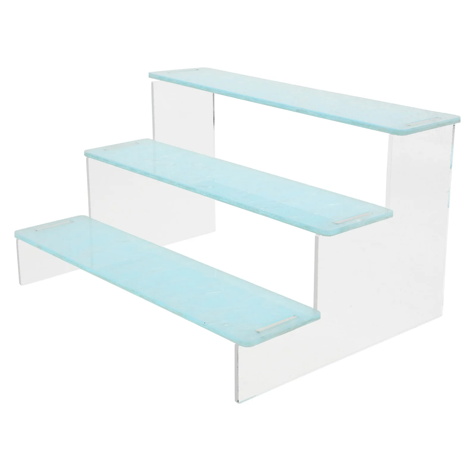 

2 Pcs Storage Rack Retail Display Riser Stand Table Figure Transparent Desktop Plastic