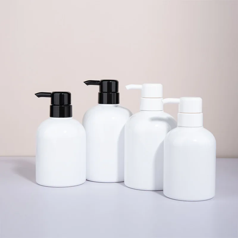 샴푸통 300-600ml White Plastic PE Mousse Bottle Facial Cleanser Press Foaming Bottle Empty Lotion Shampoo Soap Liquid Dispenser