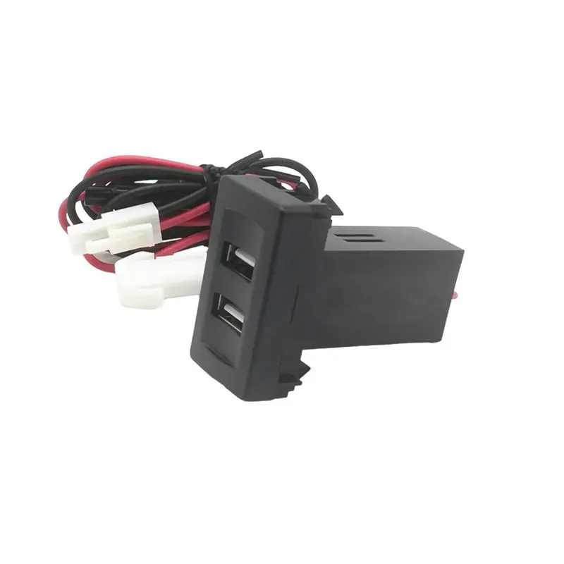 Dual USB Port For VW Transport T4 Socket Car Power Charging Adapter With Wiring Harness Blue Light - view 6