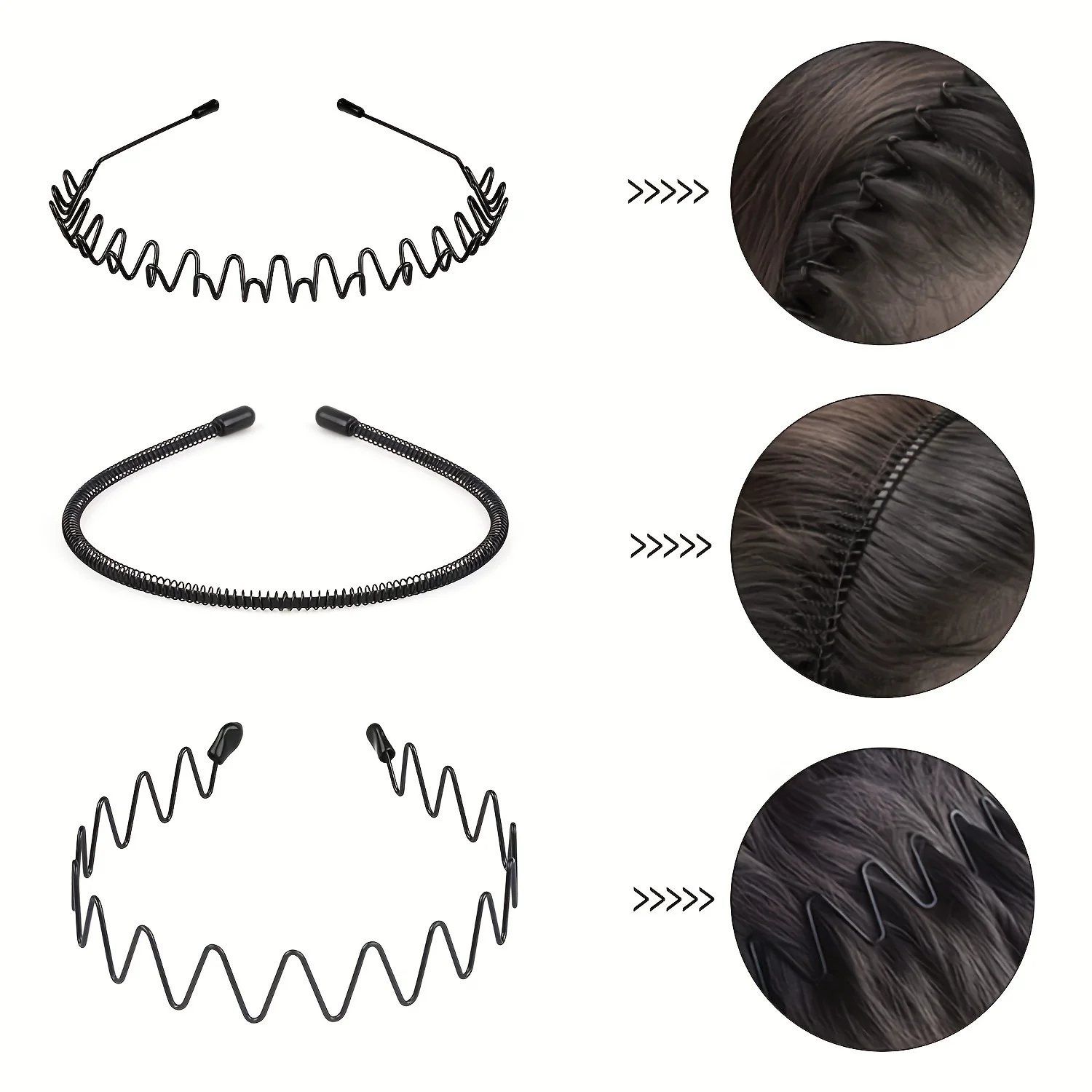 Hair Band Headband Korea Invisible Sports Tide Simple Japan and South Korea Back Head Anti-slip Wave Hair Card Headdress Headban