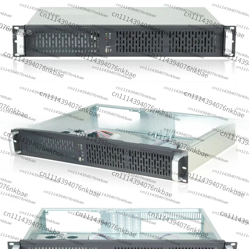2U 330MM Short Dustproof Server Chassis, MATX Motherboard Supported, Standard PC PSU Rack Case for Monitoring Server