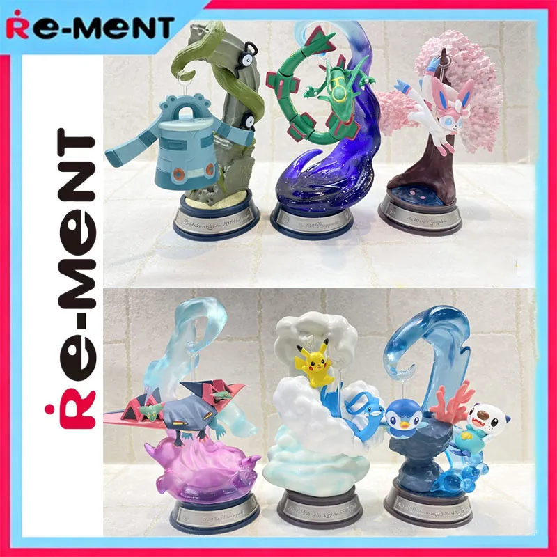

Kawaii Rement Rement Pokemon Swing Vignette Vol 2 Rayquaza Sylveon Dragapult Bronzong Unown Mini Figure Genuine Blind Box