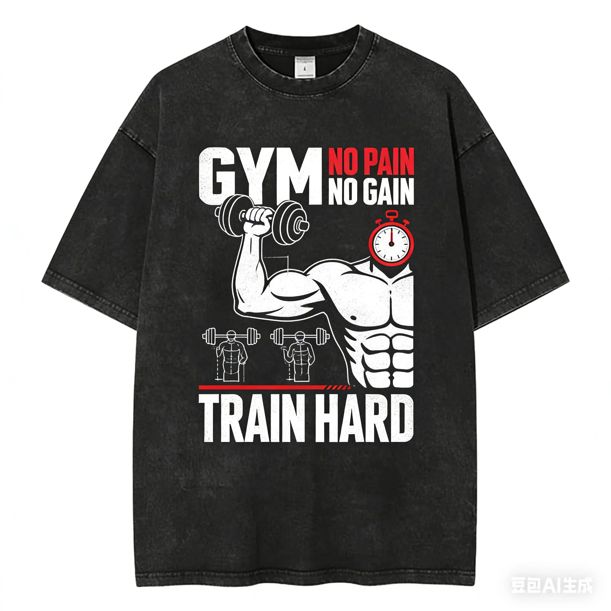 

Футболки унисекс из хлопка с энзимной обработкой для спортзала, с коротким рукавом, круглым вырезом, дышащие, эластичные, быстросохнущие, для фитнеса, тренировок и бодибилдинга