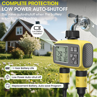 Sprinkler Timer 2 Zone Programmable Rain Delay IPX5 Water Proof Hose Irrigation Controller for Lawn Yard Pool