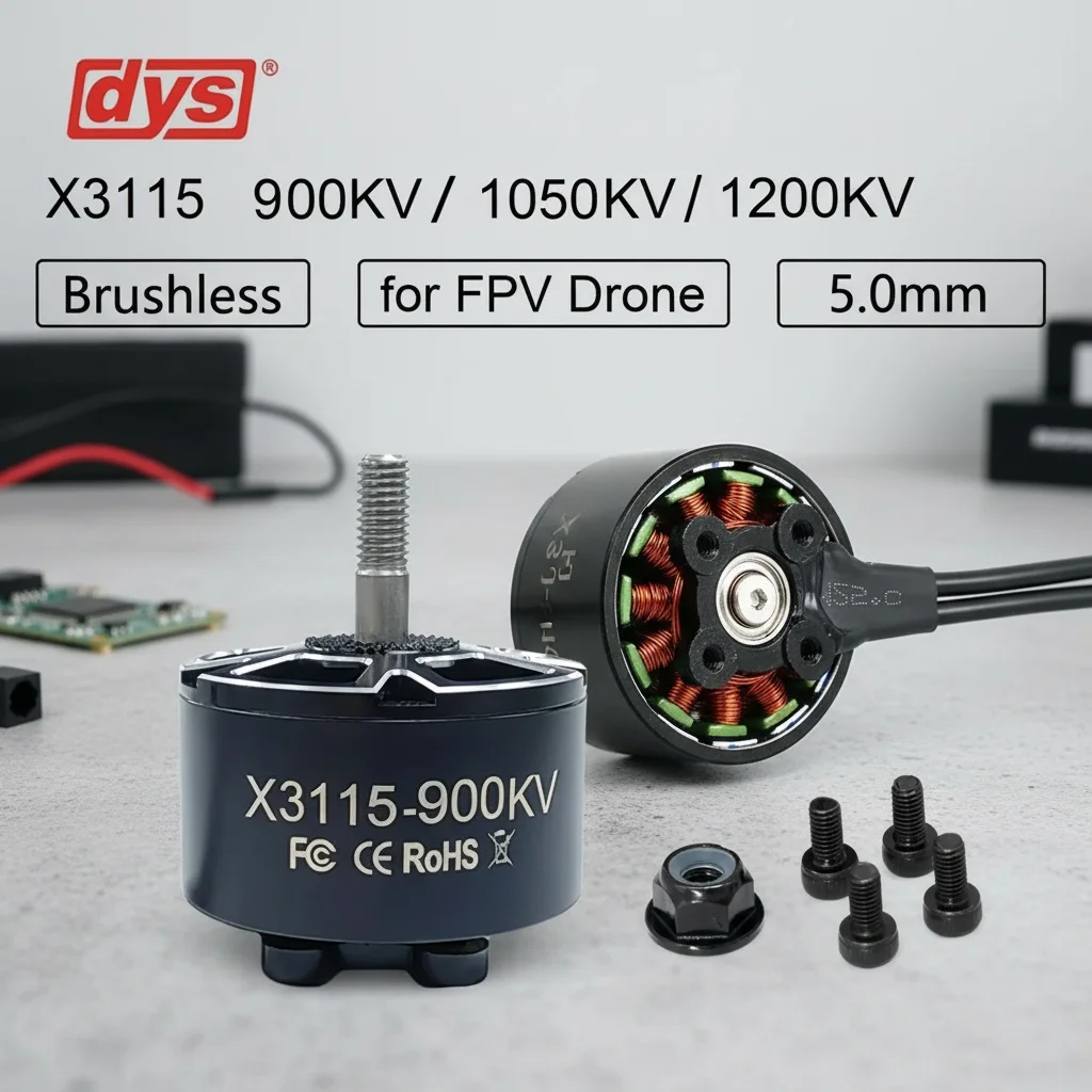 

DYS X3115 Brushless Motor for RC Drones 900KV 1050KV 1200KV 6S FPV Freestyle Long Range Cinelifter 9inch 10inch
