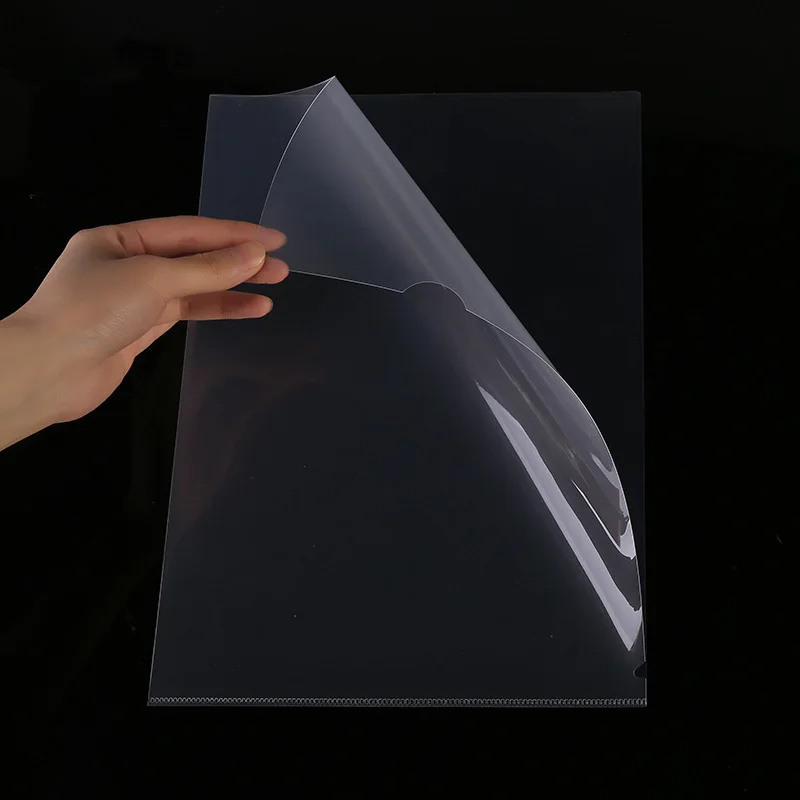 10pcs L-Type A4 Folder Monolithic Folder File Protective Cover Transparent File Envelope Folder
