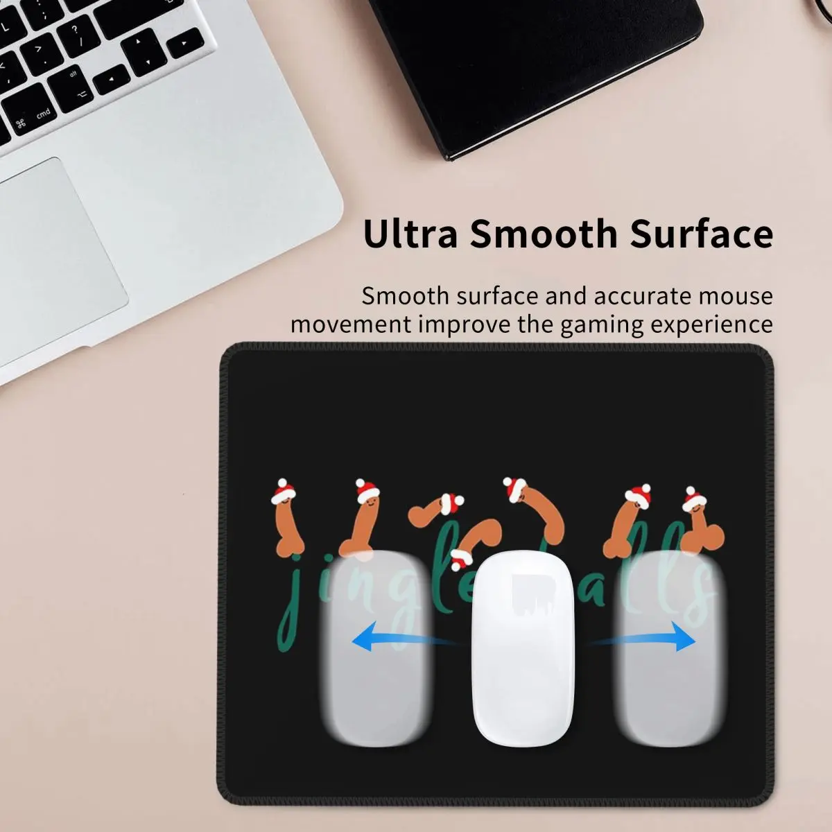 Funny Penis Es Jingle Balls Mouse Pad Computer Keyboard Mouse Mat Gamer PC Desk Mat Office Accessories Table Mats