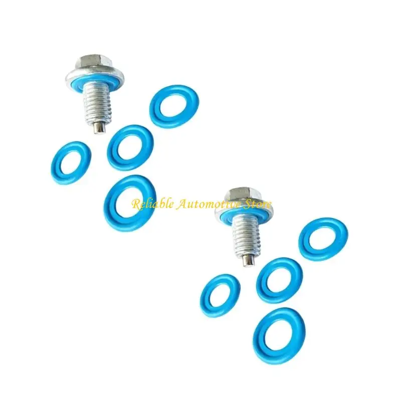 M68B 2Pcs Automotive Drain Plugs M12X1.75 Thread Anti Rust Metal Construction 55577568, 090-948, 090-948CD