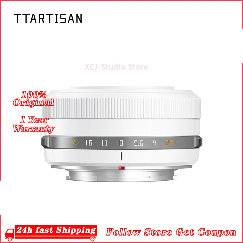 TTArtisan 27 mm F2,8 APS-C Autofokus-Kameraobjektiv für Fujifilm Fuji XF-Halterung für XA7 XT30 XPRO XE4 XS10 Silber/Schwarz