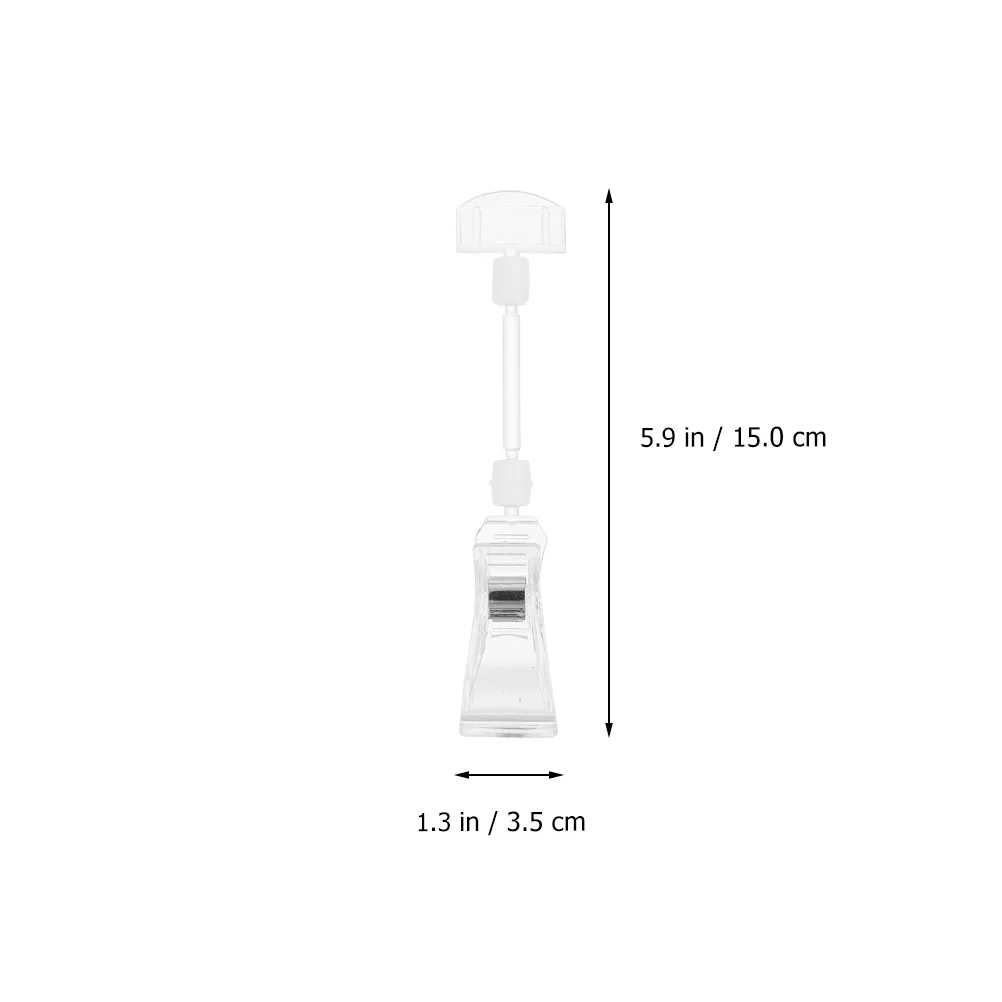 

6Pcs Shelf Clip Plastic Double Head Price Tag Holder Advertising Display Clip Supermarket Price Display Stand