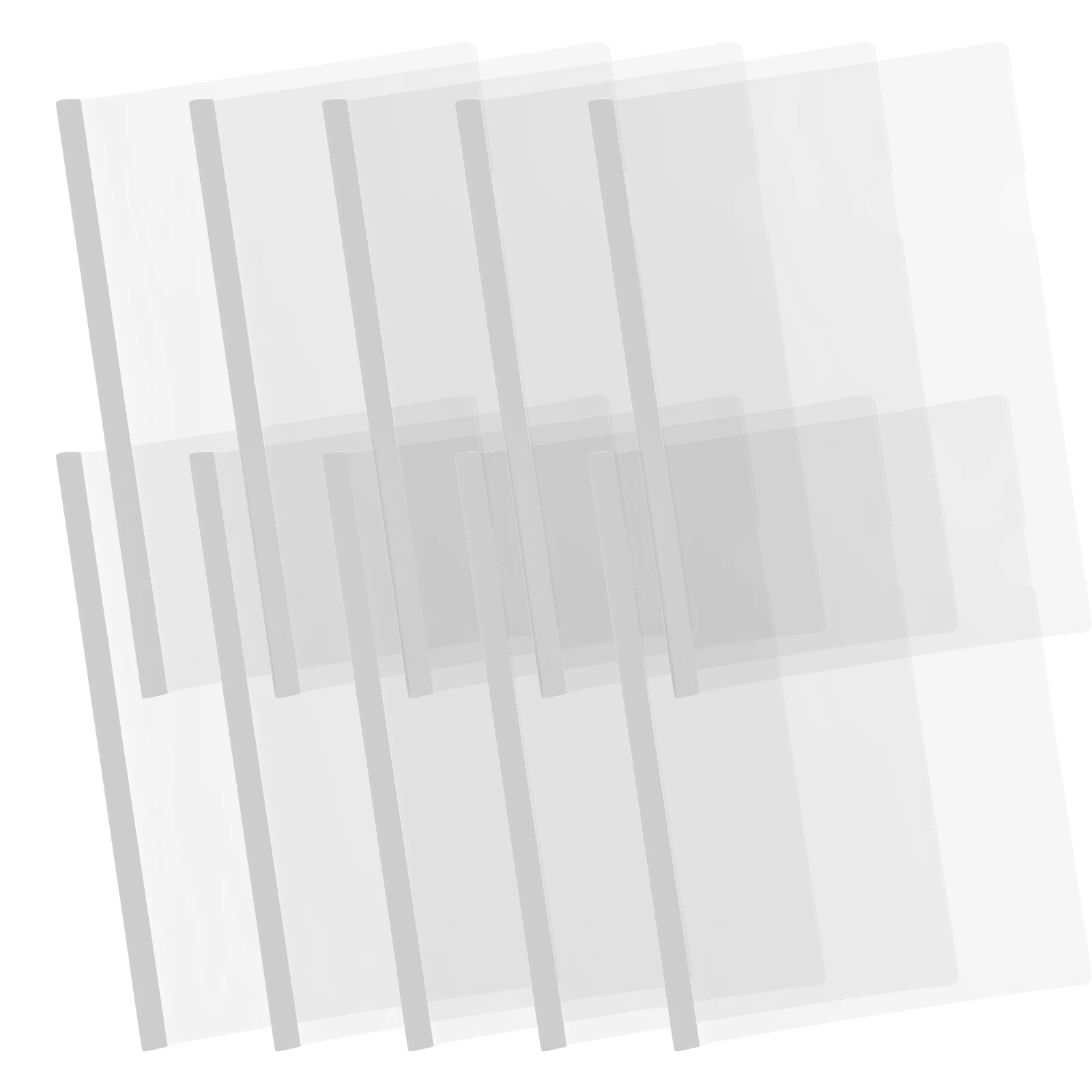 

10pcs Clear Report Covers Document Organizer Folders Resume Storage Plastic Presentation Project Folder A4 Size