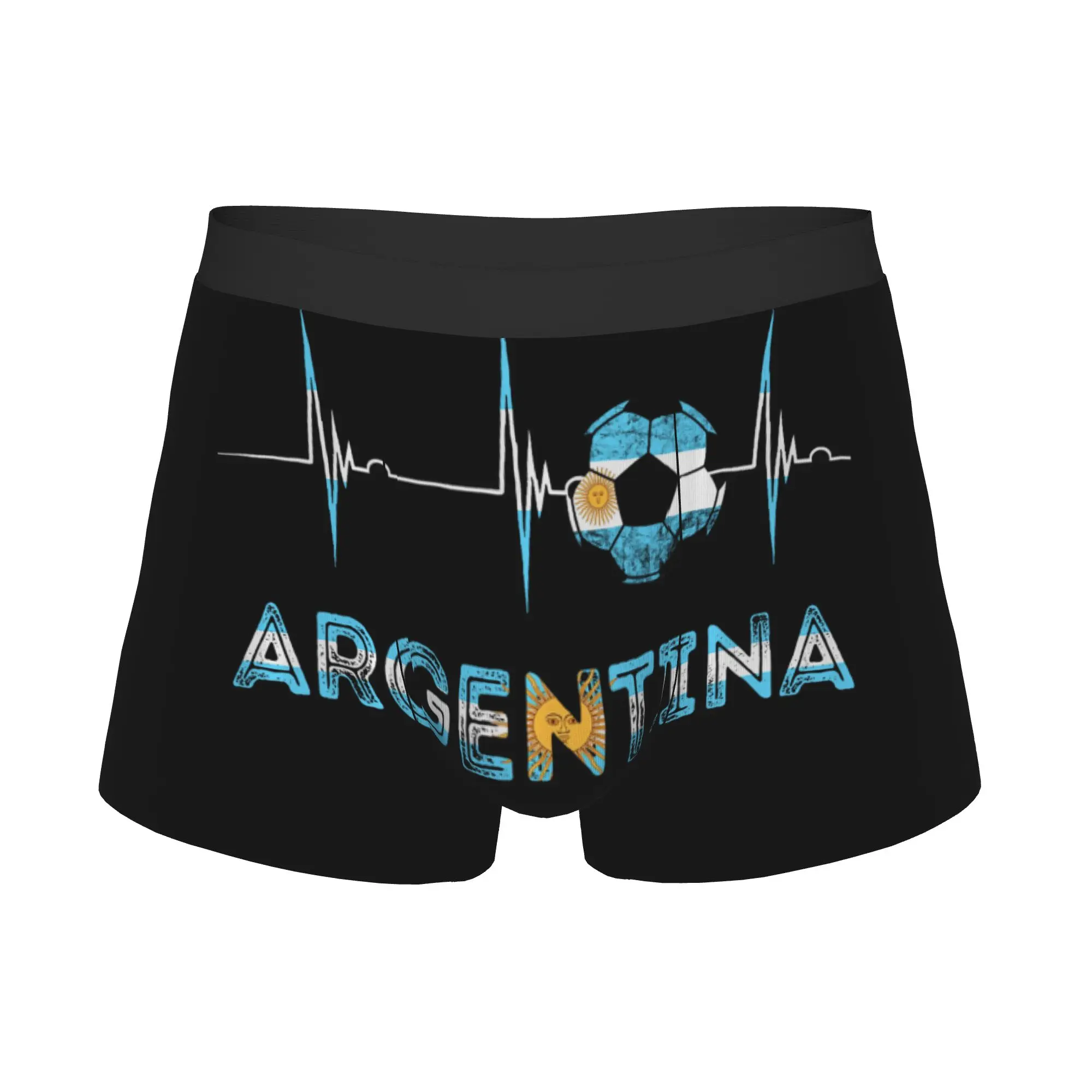 Heartbeat EKG Pulse Sun of May  Argentina Underpants Breathbale Panties Men's Underwear Comfortable Shorts Boxer Briefs view 3