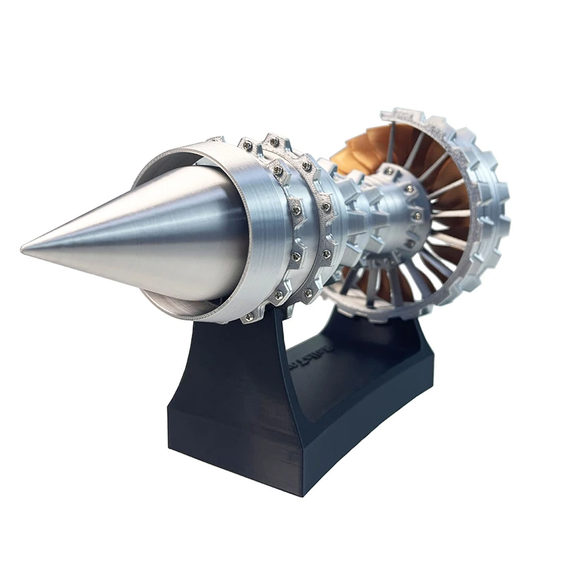 Mini turbofan jet engine aviation model scientific experimental model youth education material ornament