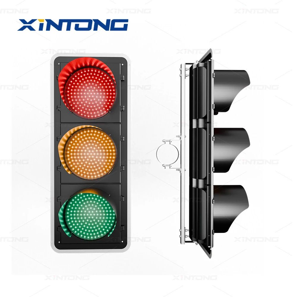 XINTONG  Full Screen LED Traffic Safety Signal Light 200mm 300mm Traffic Light for Road