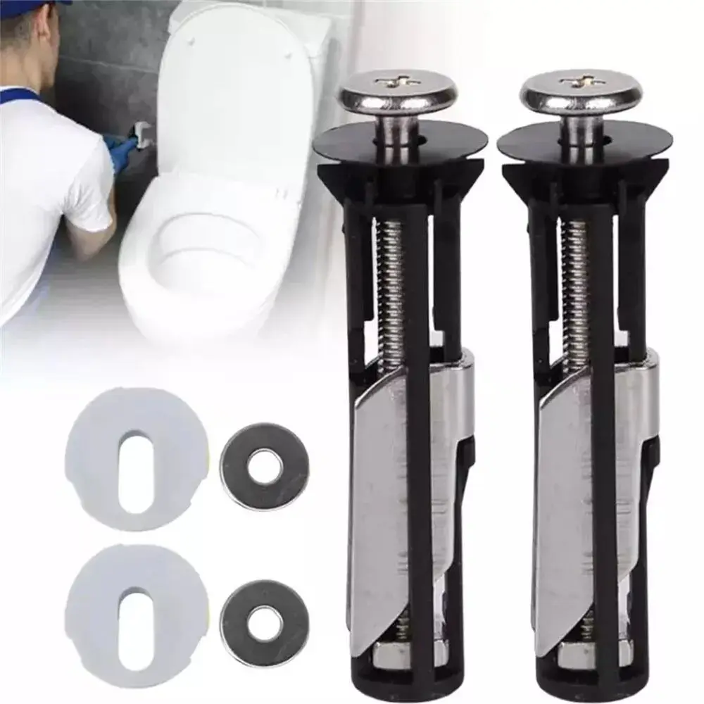 2Pcs Heavy Duty Toilet Seat Fastener Bolt Kit Toilet Seat Bolts Universal Toilet Seat Screws Replacement Kit