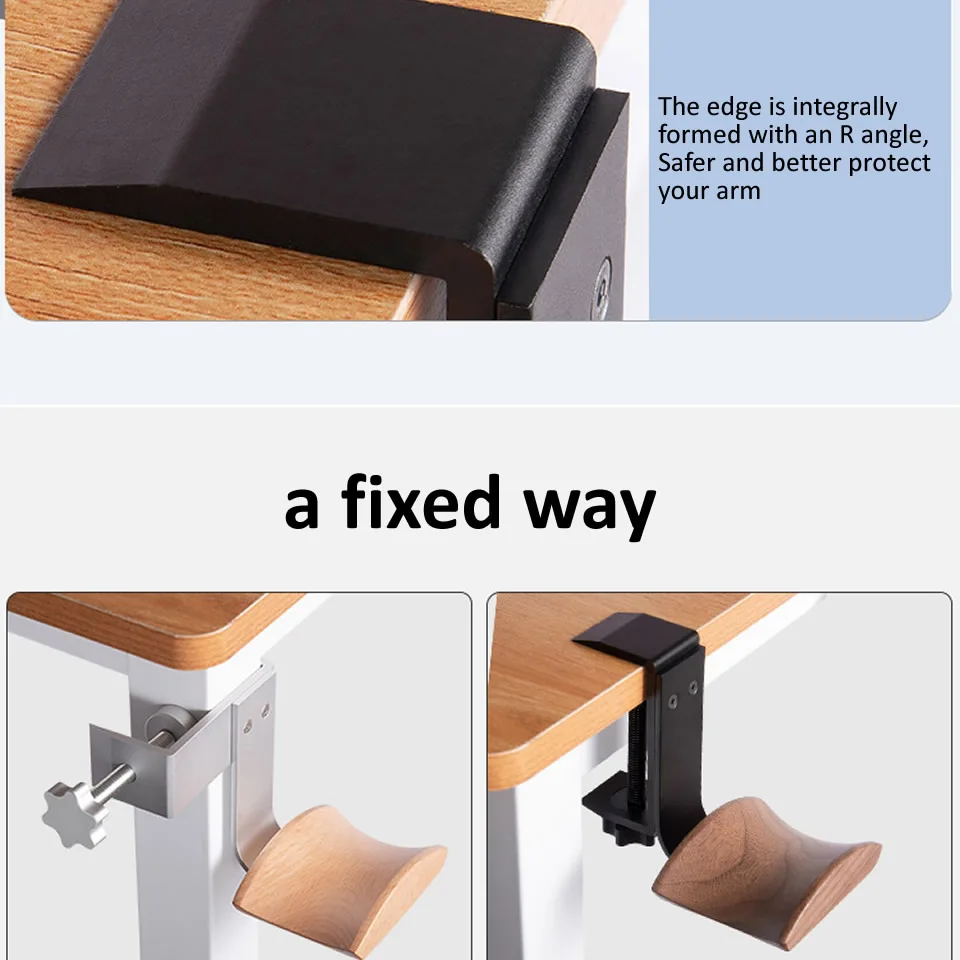 Soporte Auriculares Madera y Aluminio con Clip para Escritorio - imagen 2