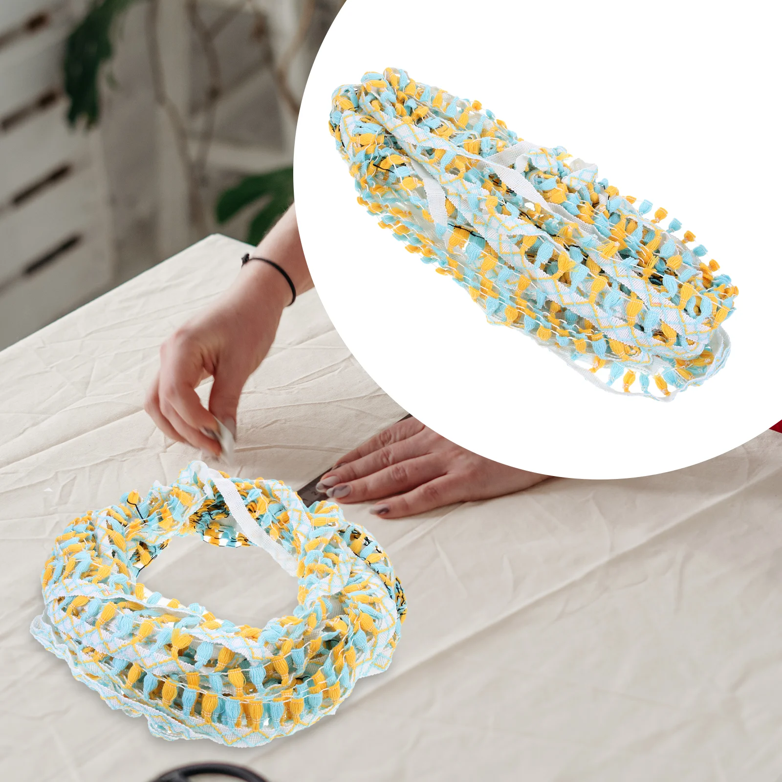 

1 Roll 150Cm Decorative Lace Trim Embroidery Tassel Design Clothing Sewing Diy Garment Lace Trim For Sewing Durable