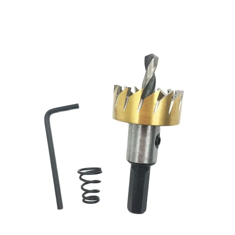 Juego de brocas de sierra de agujero HSS, cortador de punta de carburo de 16-30mm para madera, Metal y acero inoxidable