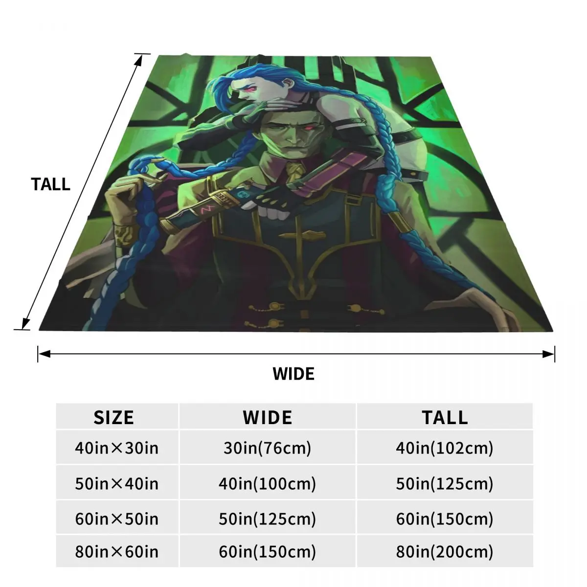 Hot Anime Arcane Cartoon Printed Soft Blanket Child Plush Throw Blanket Novelty Home Decor Flannel Bedspread Sofa Bed Cover