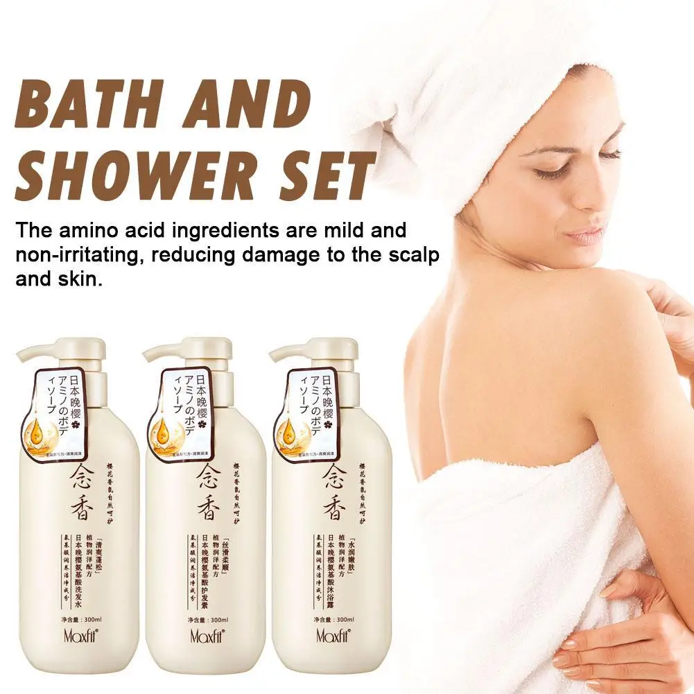 

Natural Blossom Extract Shampoo, Conditioner, Shower Gel Moisturizes Hair And Strengthens Roots