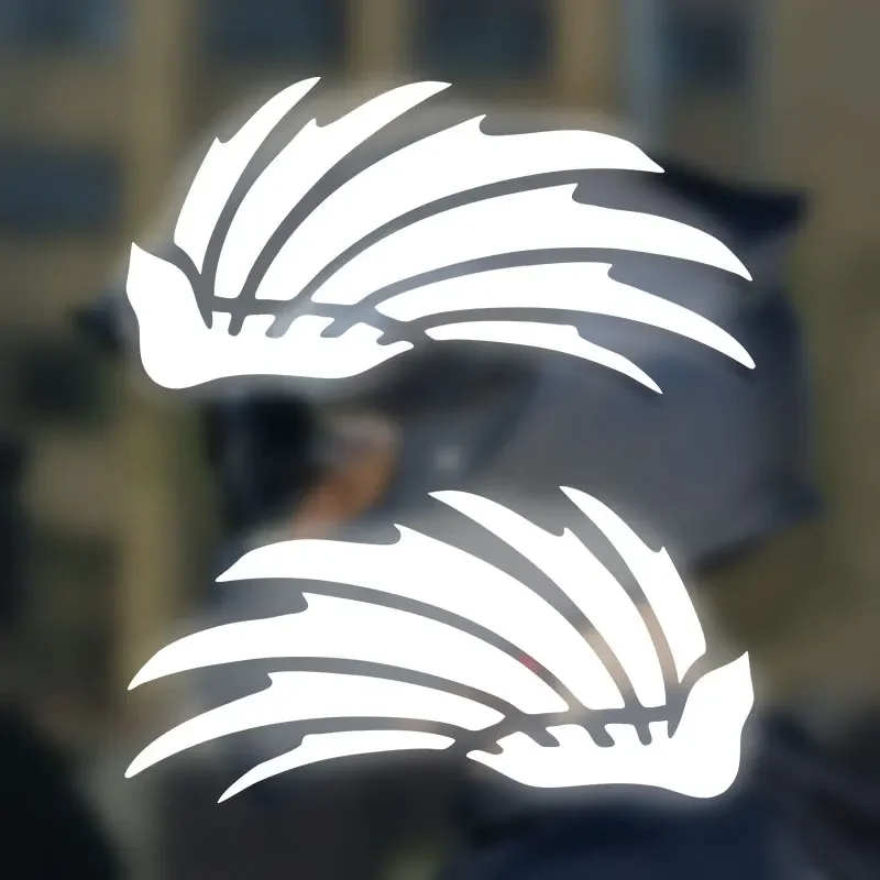 2 PÇS/SET Asa Auto Moto Adesivo, Decalque de design esportivo para capacete de motocicleta, personalização externa