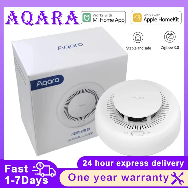 Aqara Smoke Detector Zigbee 3.0 Smart Fire Alarm Monitor Sound Alert Home Security Remote Control For Xiaomi Mi Home Homekit APP