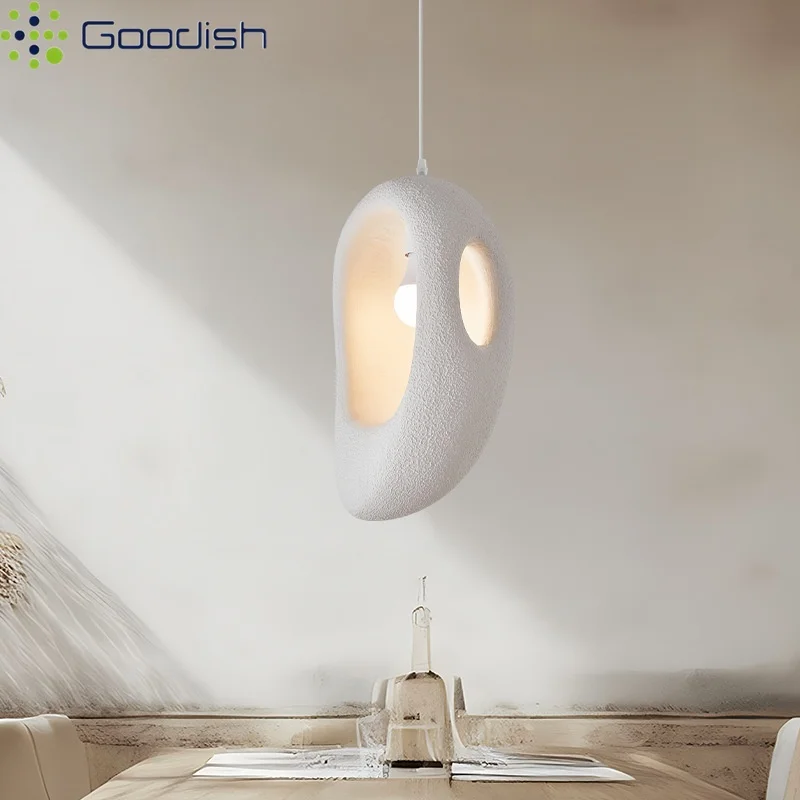 Modern Minimalist Nordic LED Pendant Lights Goose Warm Stone Shape Art Creative Lamps ForLiving Room Home Decoration Chandelier