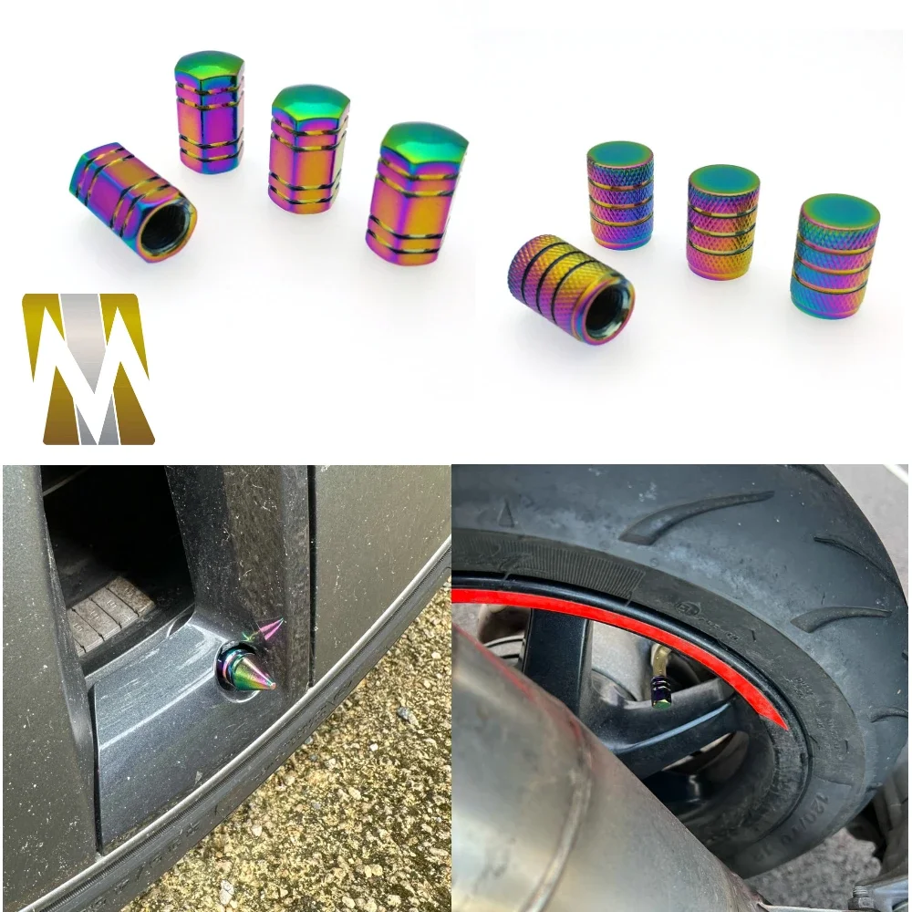 

4pcs/set Multicolor Car Moto Bike Tire Wheel Valve Cap Dust Cover Car Tire Valve Stem Caps Car Styling Accessories