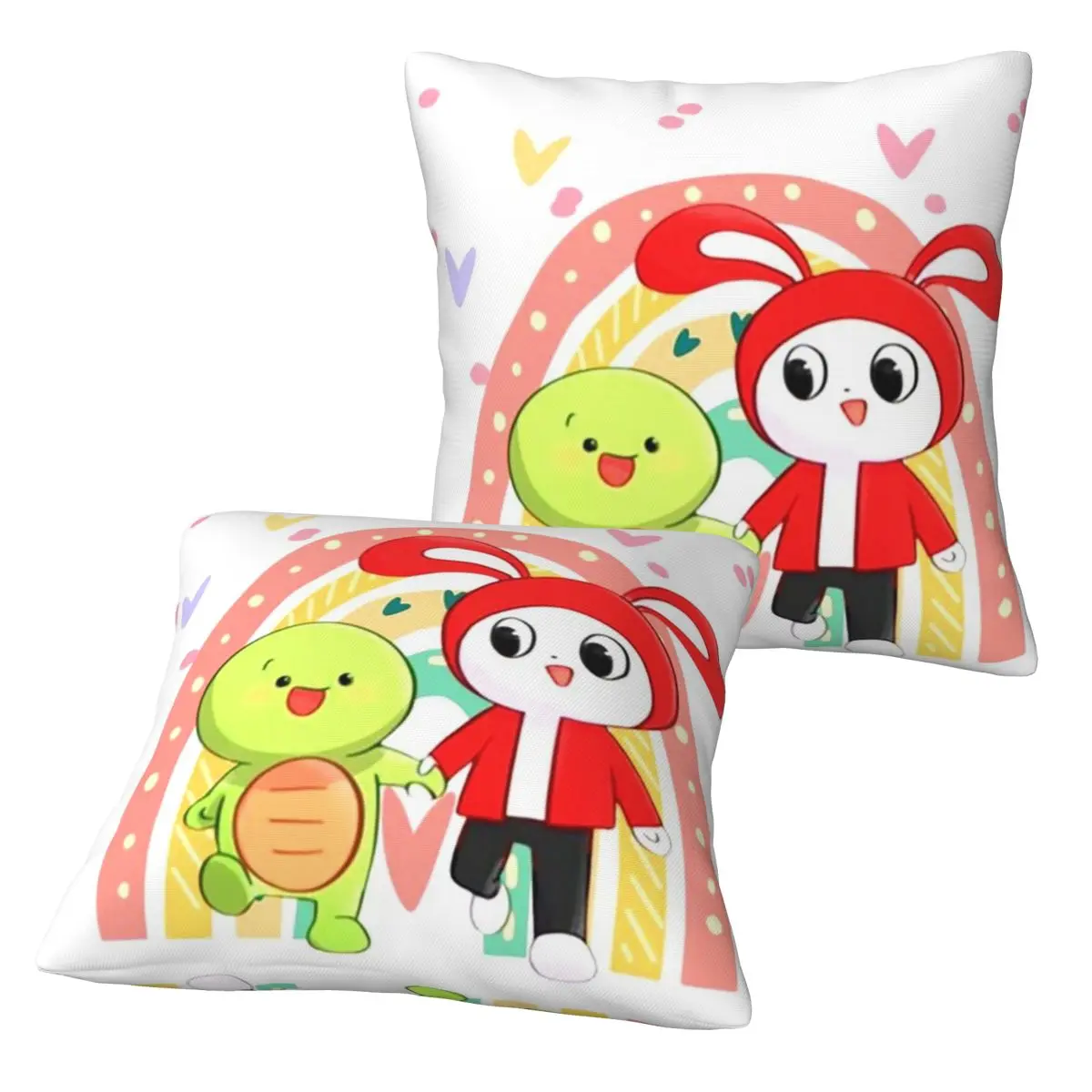 Jj Mikey Maizen 2 pcs Square Pillowcase Pillow Cover Cushion Zip Decorative Comfort Throw Pillow for Home Car