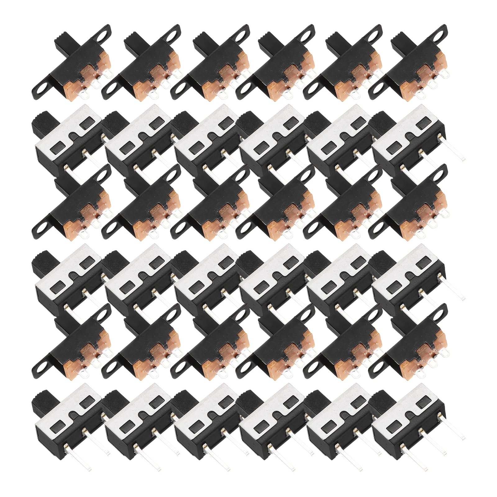 

40pcs Slide Switch Panel Mount Position Switch Micro 3 Pin Sliding Switches Compact Zinc Alloy Abs Long-Lasting