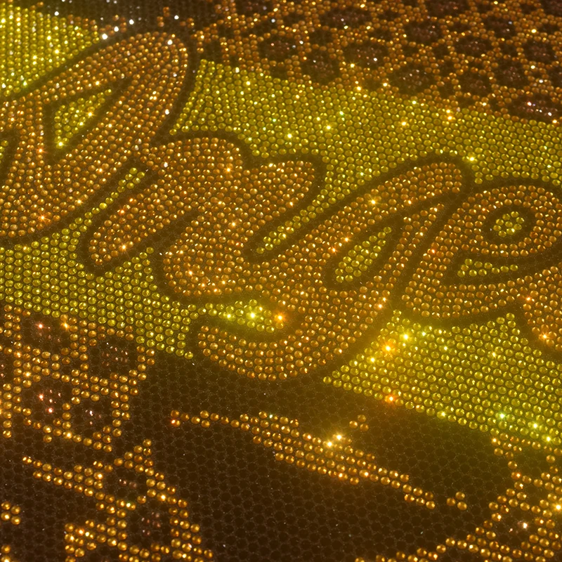 Leopard-print rhinestone embellished men's casual short-sleeved T-shirt