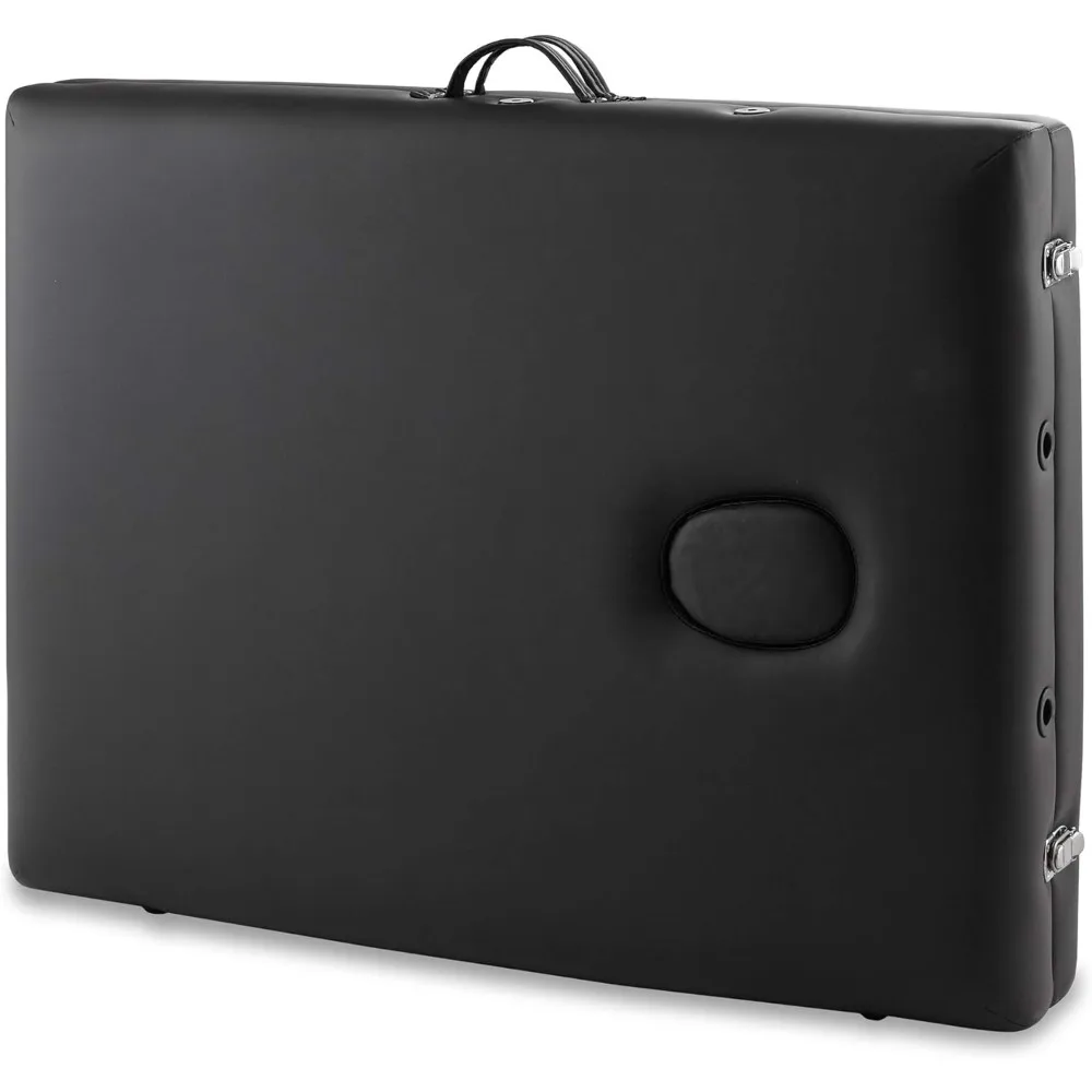 طاولة تدليك احترافية خفيفة الوزن ثنائية الطي مع أرجل من الألومنيوم - تتضمن مسند الرأس ومهد الوجه ومساند للذراعين #4