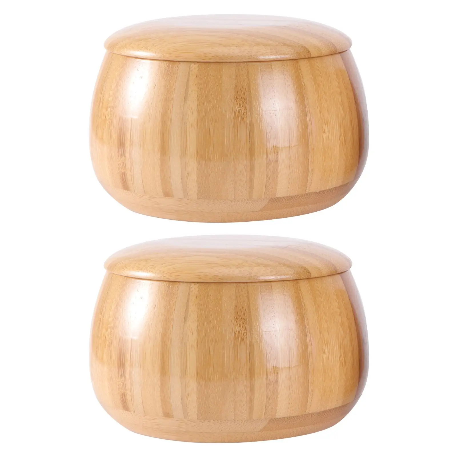 2 Pcs Handmade Wooden Go Chess Pieces Storage Container Polished Wood Jar Display Box For Game Stones Jewelry Packaging Set