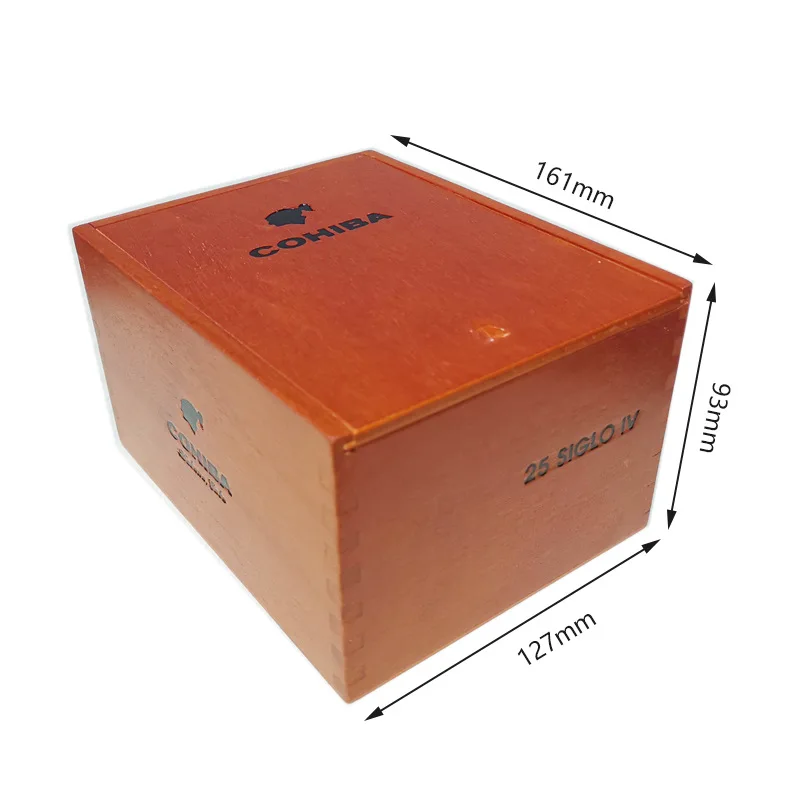 Pine Wood Cigar Humidor, Cedar Box, Holds 10 to 25 Cigars