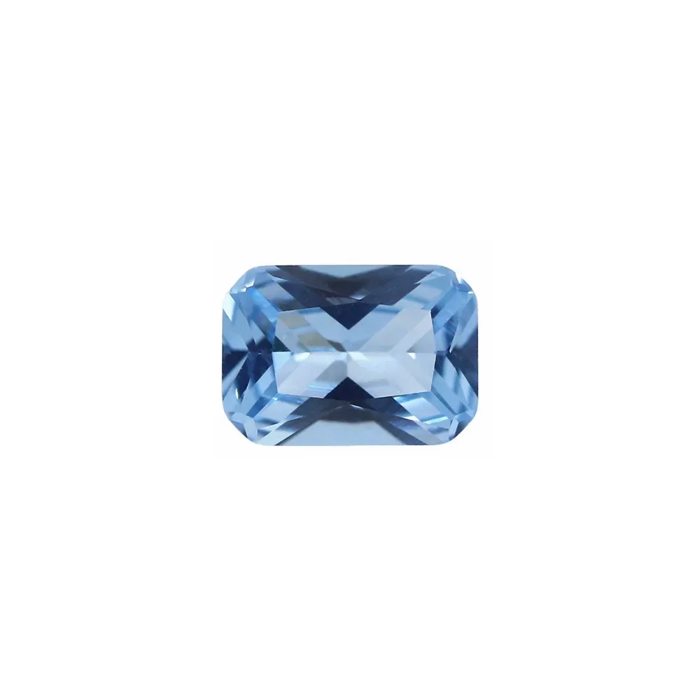 High Quality Light Blue Spinel Rectangle Faceted Radiant Cut Blue Spinel Gem Suitable for Wax Casting