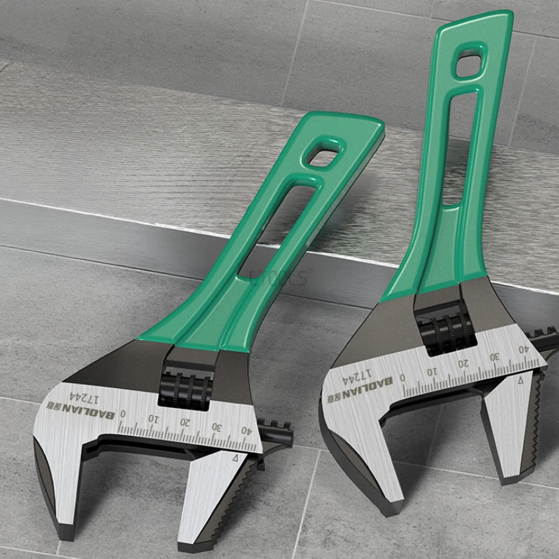 

Chromium Vanadium Alloy Steel Wrench Adjustable Multifunctional Home Maintenance Nut Sink Wrench Large Open Spanner Hand Tools