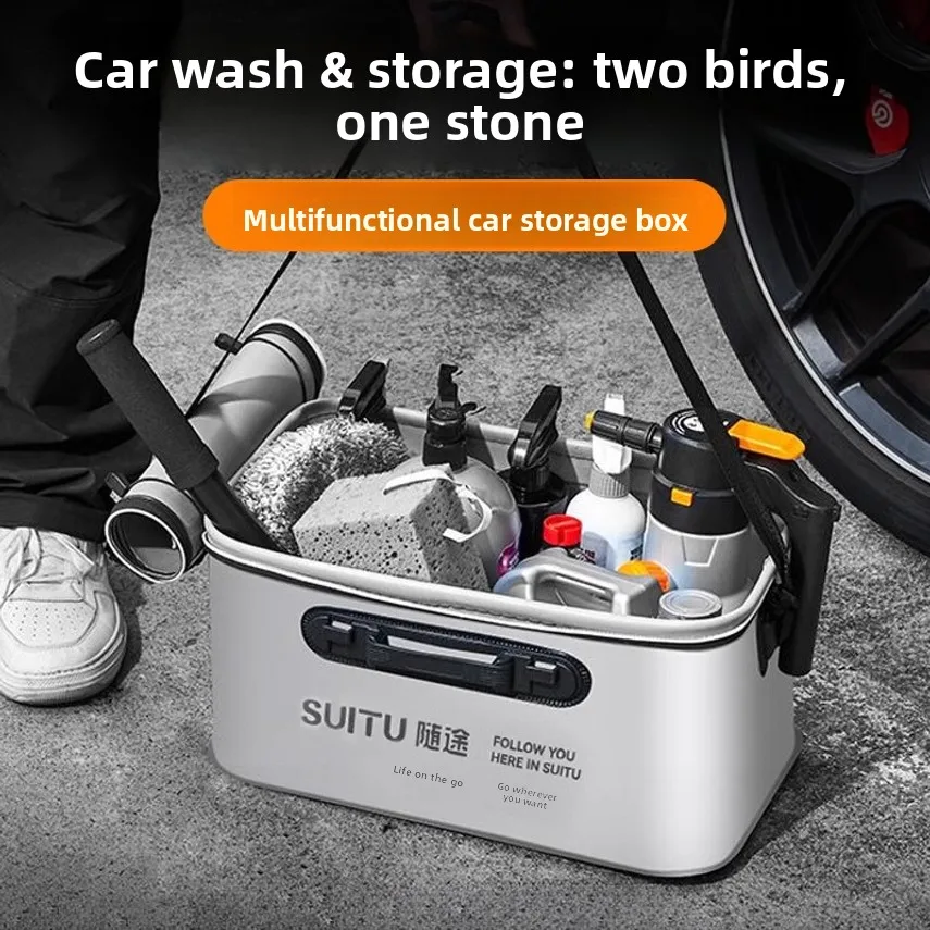 Car Washing Tools, Household Car Foam Liquid Spray Bottle Combination Set, Mop-specific Cleaning Kit, Storage Box