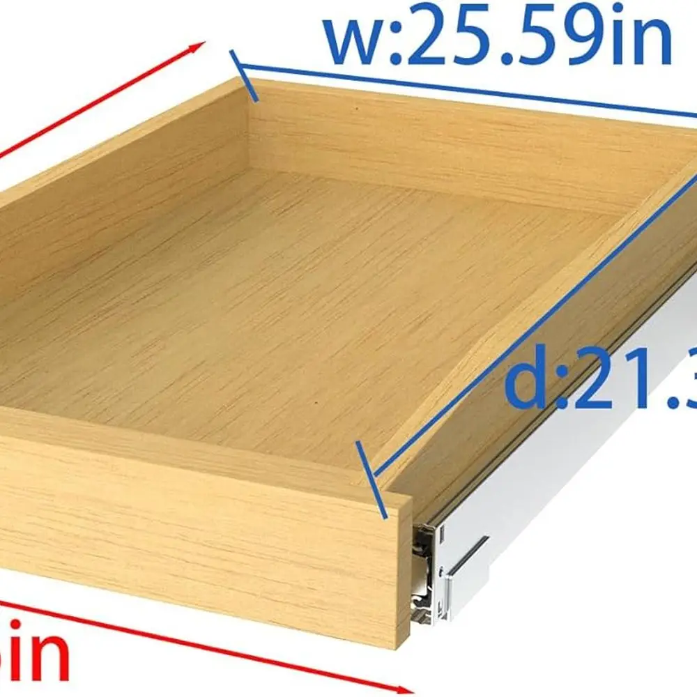 أدراج قابلة للسحب شديدة التحمل 26 عرضًا × 21 عمقًا × 3.35 ارتفاع لتنظيم تخزين خزانة المطبخ