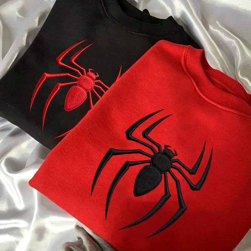 Funny Couples Sweatshirt Spider Hoodie Gift for Him Gifts for Her Birthday Unisex Movie Harajuku Pullover Hallowmas Party Tops