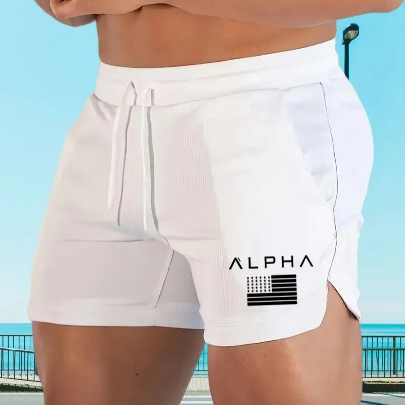 Men's summer fitness pants gym pants gym shorts running walking sportswear running shorts male sports jogging