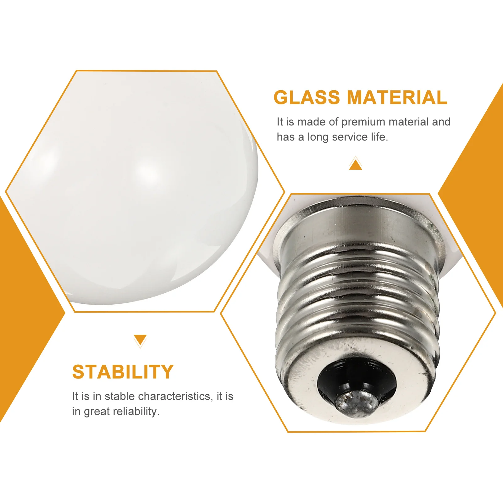 لمبة زجاجية متينة بيضاء حليبية مزخرفة LED E17 بديلة طويلة العمر وآمنة للاستبدال المصباح الكهربي سهلة التركيب #1