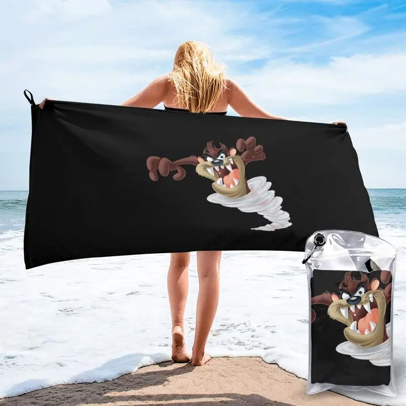 The Tasmanian Devil Taz Cartoon Movie Animal Quick dry Towel New Travel Microfiber For Bathroom