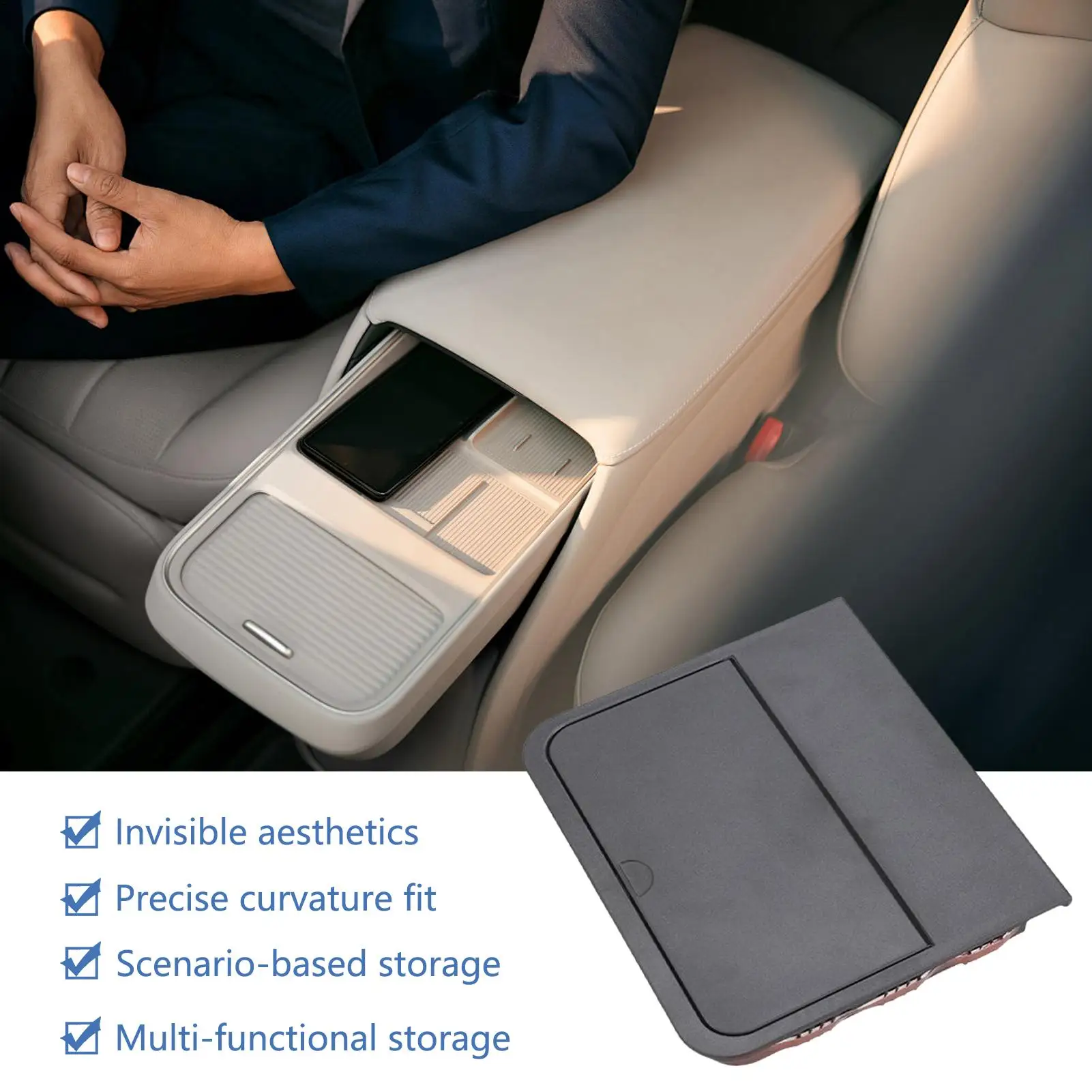 

Car Armrest Storage Auto Arm Rest Ticket Holder Armrest Card Holder For Truck Cabin Offroad Vehicles Car Interior Accessories