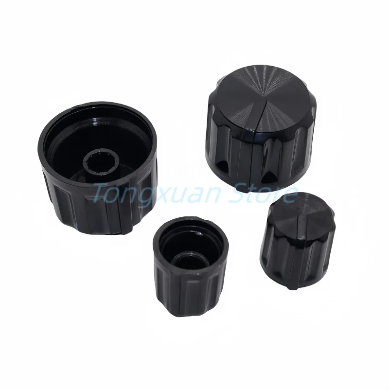 10pcs Black Plastic Band Switch Caps 15x17mm 26x19mm Potentiometer Rotary Encoder Switch Knobs Plum Shaft Inner Hole 6mm