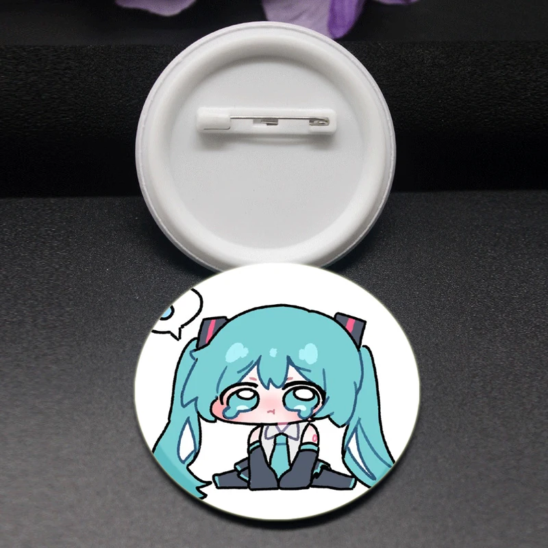 Miku Cute Cartoon Character Badge Cosplay Anime Brooches Music Singer Enamel Pins for Clothes Backpack Jewelry Handmade Gifts