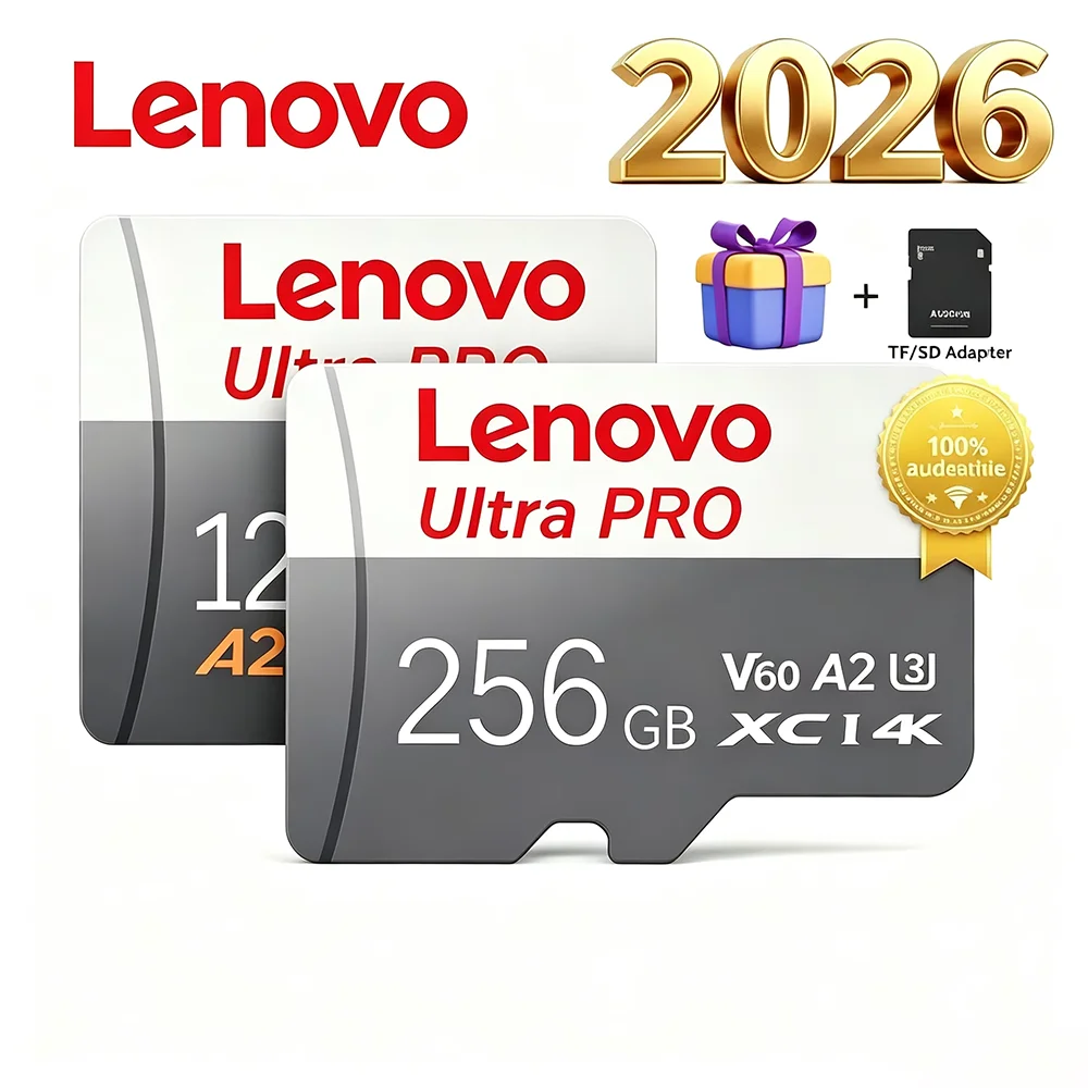 Lenovo High Speed Micro SD Card 256GB 128GB U3 A2 Class10 Original Memory Card 4K Video SD Card For Phone Camera Drone Cameras