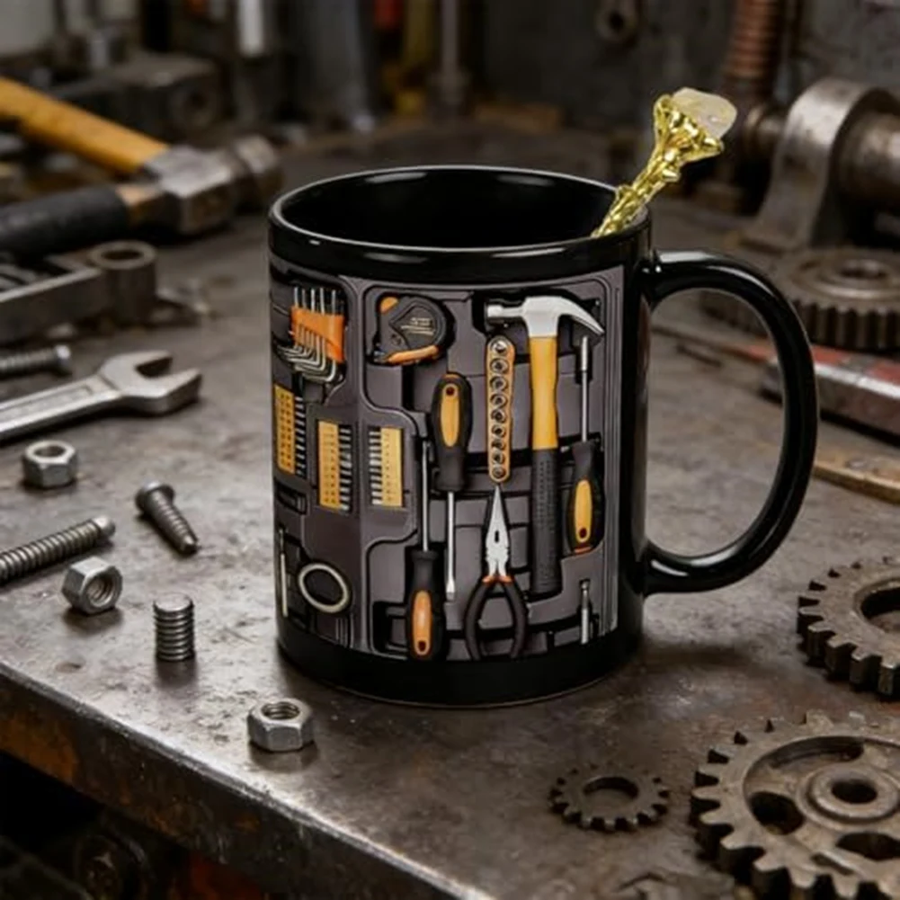 

Кружка BYBS-Mechanictoolbox, 11 унций, забавный подарок в виде инструментального ящика для мужа и отца, подходит для мытья в посудомоечной машине и использования в микроволновой печи.