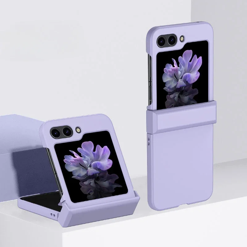 Hard Shell Skin Feel Phone Case for Samsung Galaxy Z Flip 6 5 4 3  Flip6 Flip5 Flip4 Flip3 5G Hinge Protection Shockproof Cover